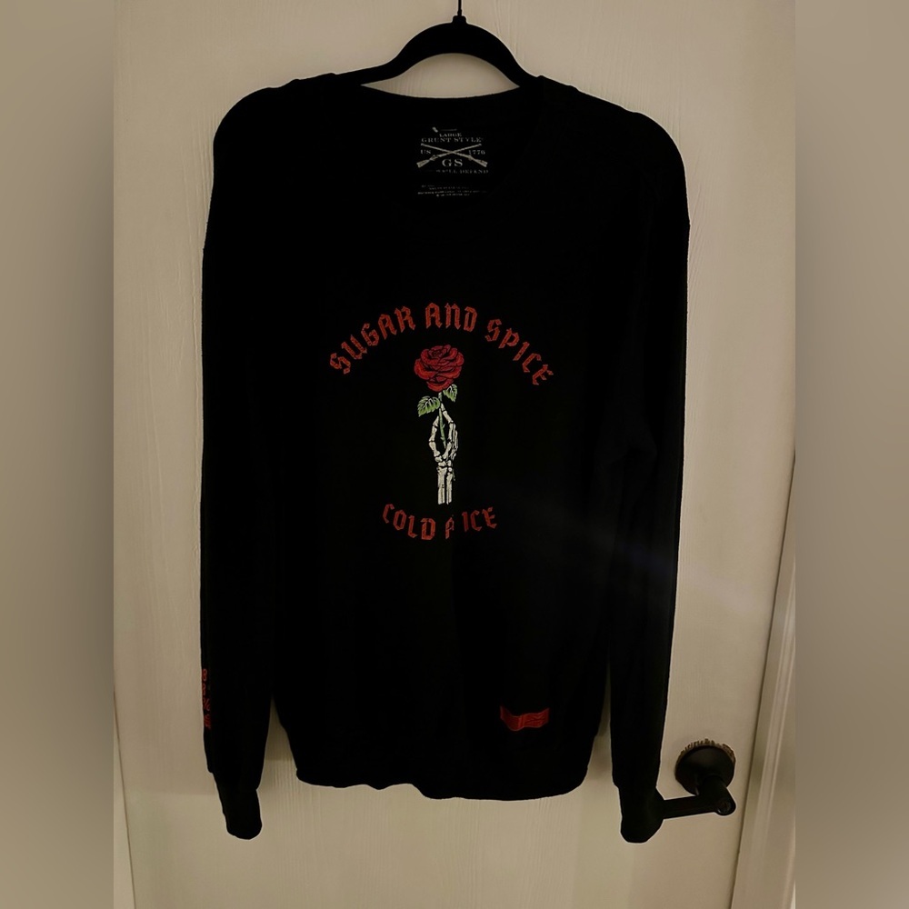 Grunt Style Black Sweater Sugar and Spice